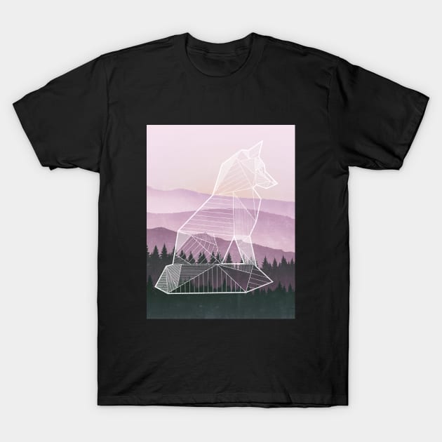 Geometric Nature - Fox (Full) T-Shirt by paterack